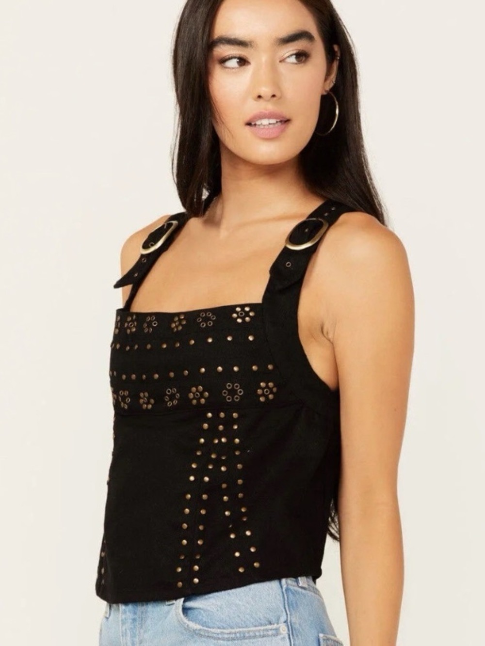 FREE PEOPLE WOMEN'S RIKKI STUDDED TOP